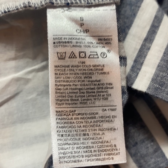 Gap midi navy white stripe wrap skirt NWT - Picture 5 of 6